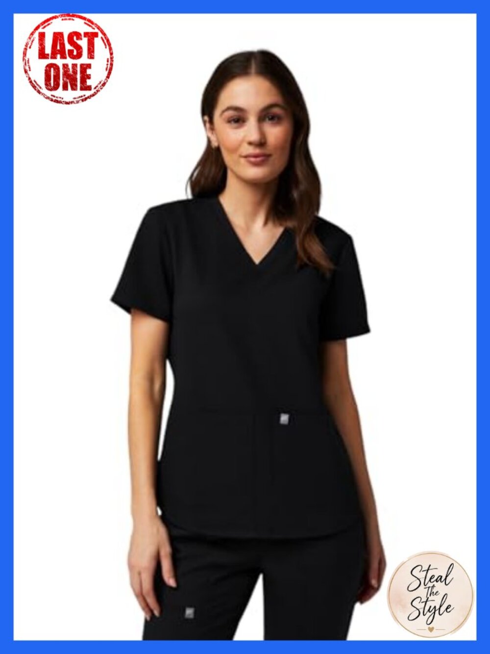 Women's Method 2-Pocket Scrub Top V-Neck 4-Way Stretch Wrinkle-Resist
